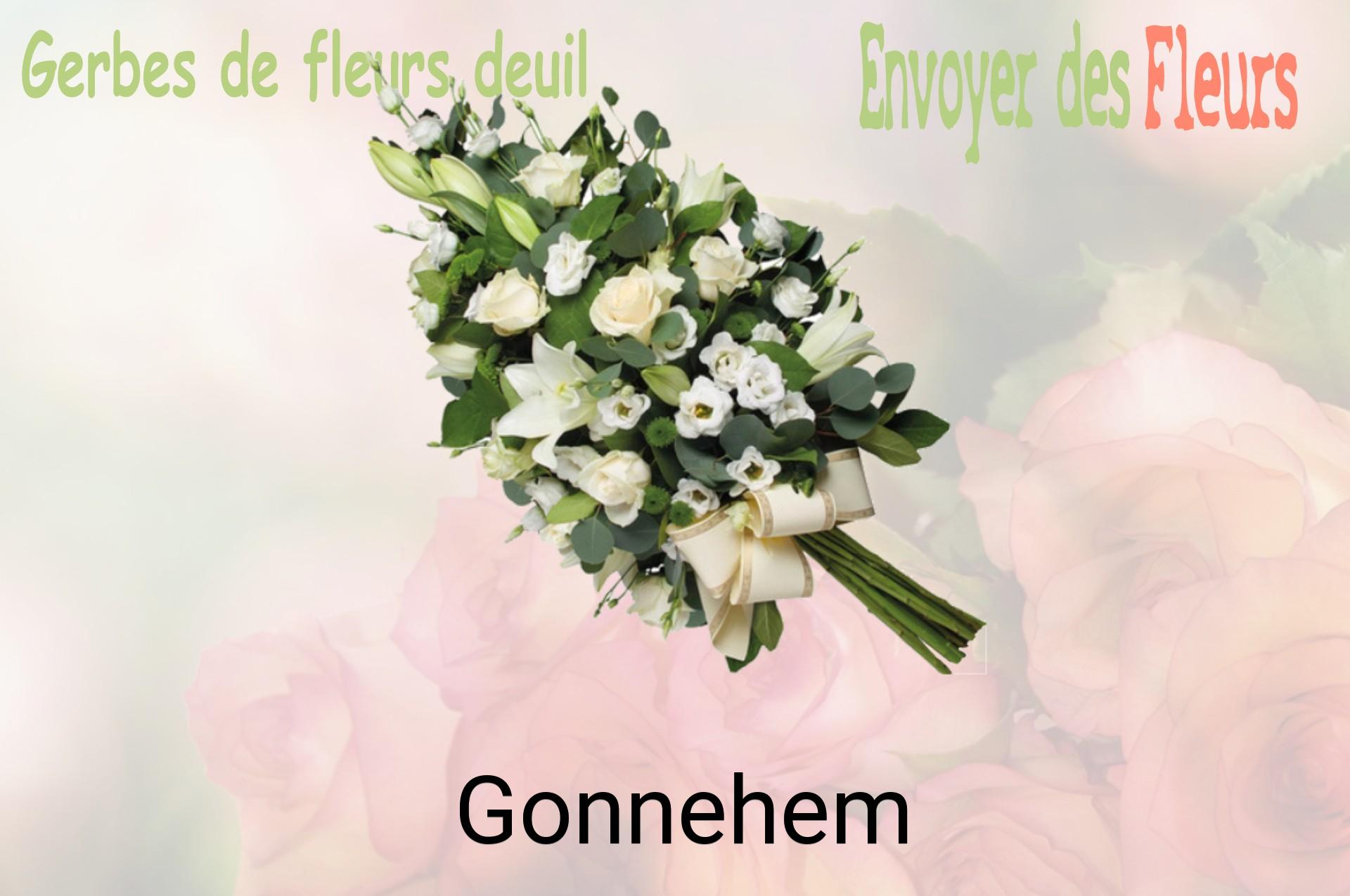 Gerbe de fleurs de deuil livrée à Gonnehem